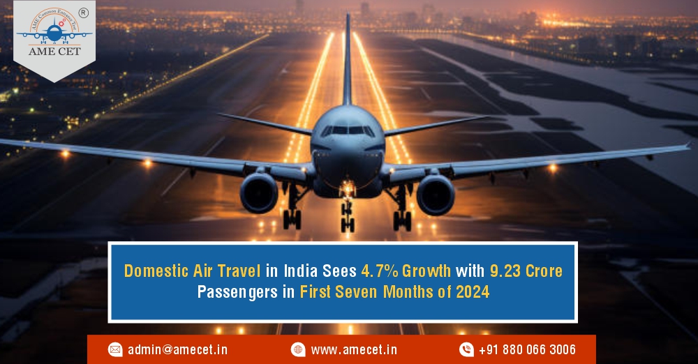 Domestic Air Travel in India Sees 4.7% Growth with 9.23 Crore Passengers in First Seven Months of 2024