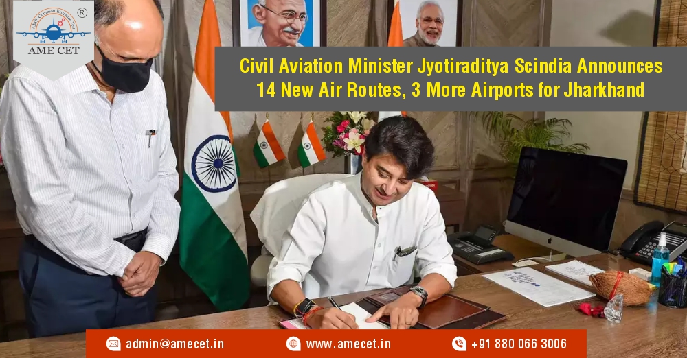 Civil Aviation Minister Jyotiraditya Scindia Announces 14 New Air Routes, 3 More Airports for Jharkhand