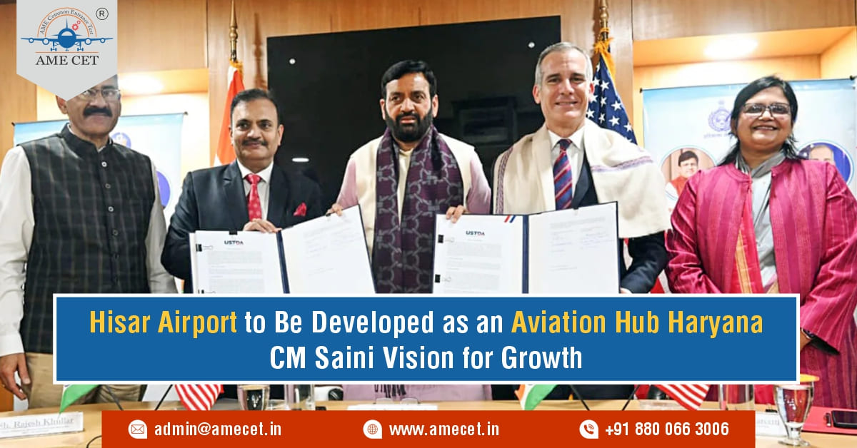 Hisar Airport to Be Developed as an Aviation Hub Haryana CM Saini Vision for Growth